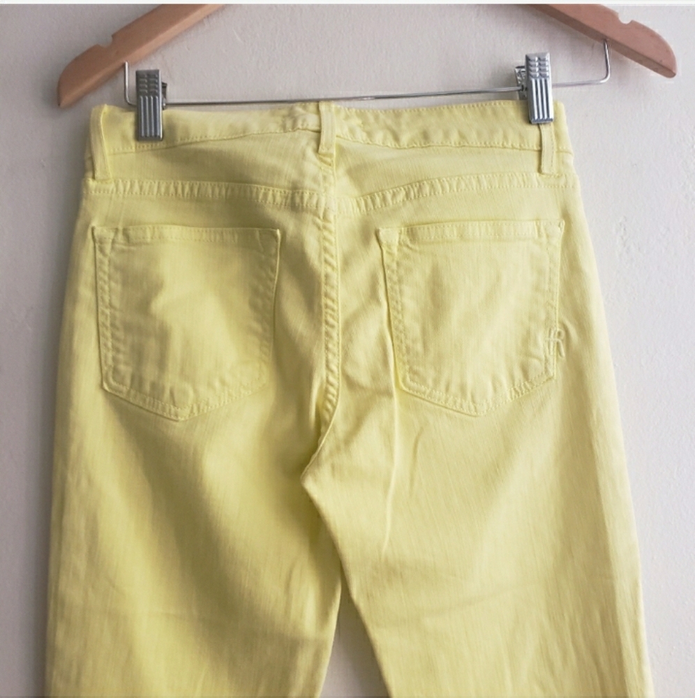 TODAY SALE Rich & Skinny Yellow Denim Soft Jeans size 26 - Picture 3 of 5